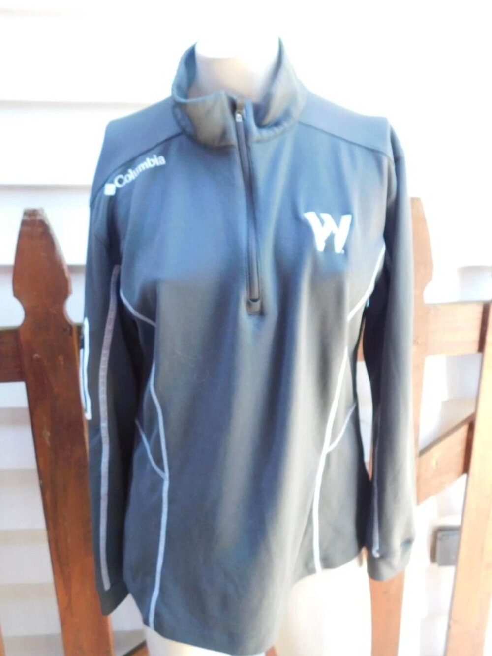 Columbia GOLF WOLF LOGO Womens Lightweight 1/4 ZIP Pullover Shirt Large